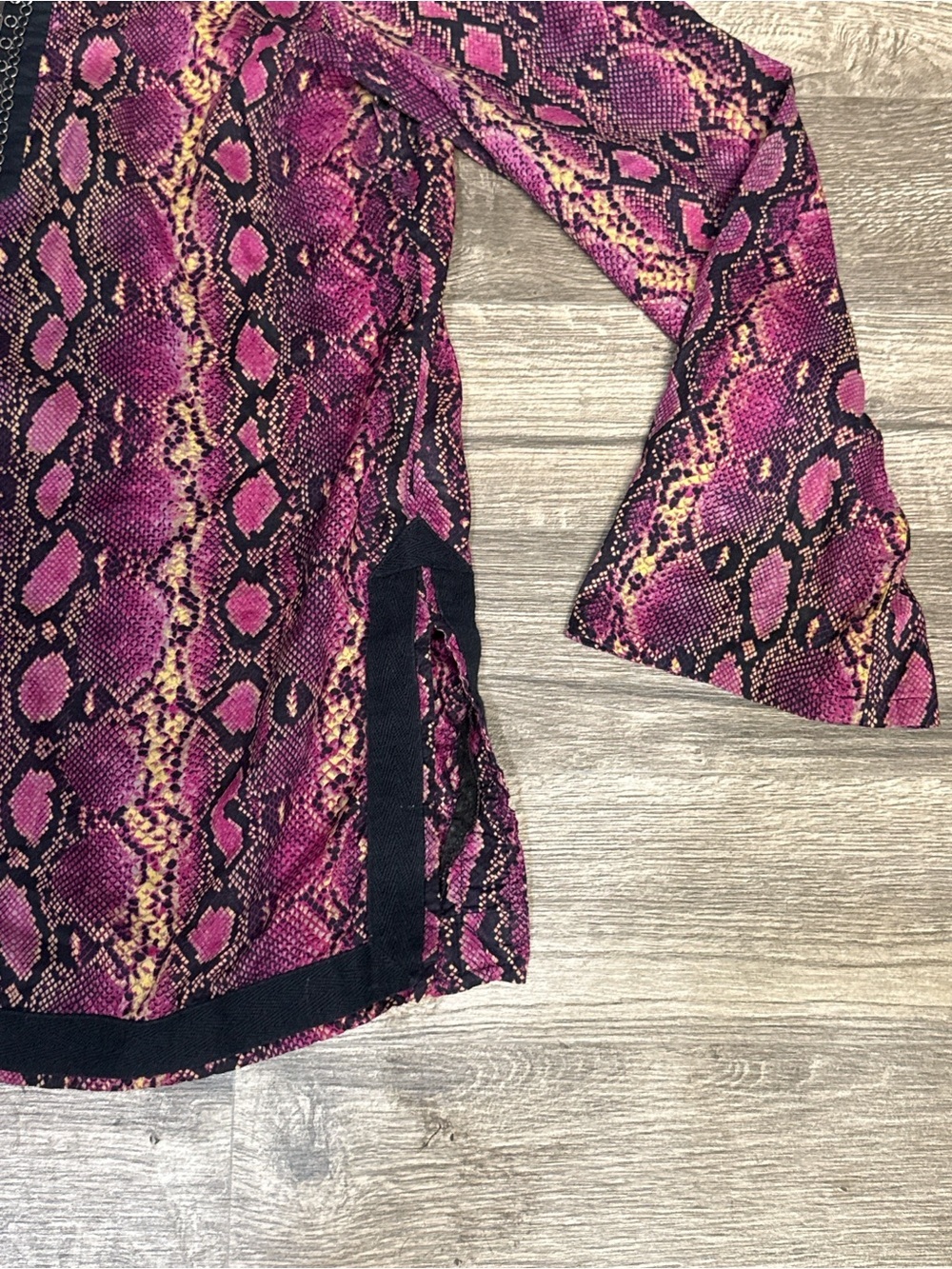 MICHAEL Michael Kors Purple Snake Print Embellished Tunic Top Size L - Picture 6 of 8